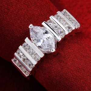 Silver Ring with cristals/ Wedding Bands